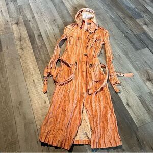 Peruvian connection long coral jacket size 6